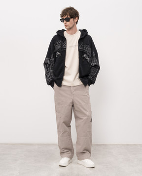 Off-White Чорна спортивна куртка Skyline 44MBE015Z26F001