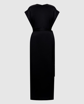 Toteme Черное платье миди 261WRD0310FB0546