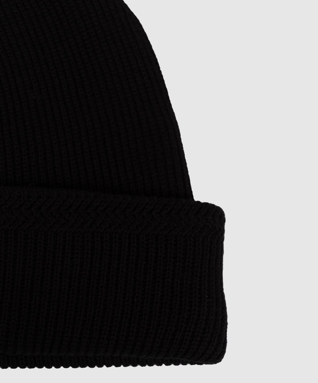 Stone Island Черная шапка с нашивкой логотипа L2S15N100102S00D7 изображение 4