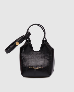 Gianni Chiarini Черный кожаный брелок в виде сумки BSMDUA06EEL