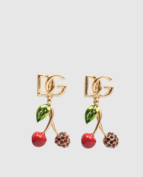 Dolce&Gabbana Золотые серьги с фианитами WEP6C1W1111