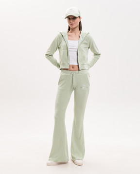 Sporty & Rich Зеленая велюровая спортивная куртка Juicy CA046716689GR33