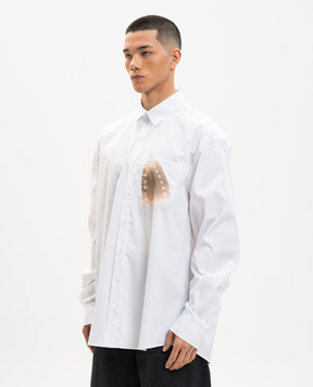 Vetements Біла сорочка з принтом ME76SH045Wm