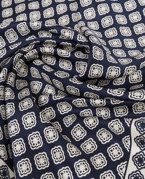 Max Mara Weekend Синий платок ONESTO из шелка в принт WKAONESTO