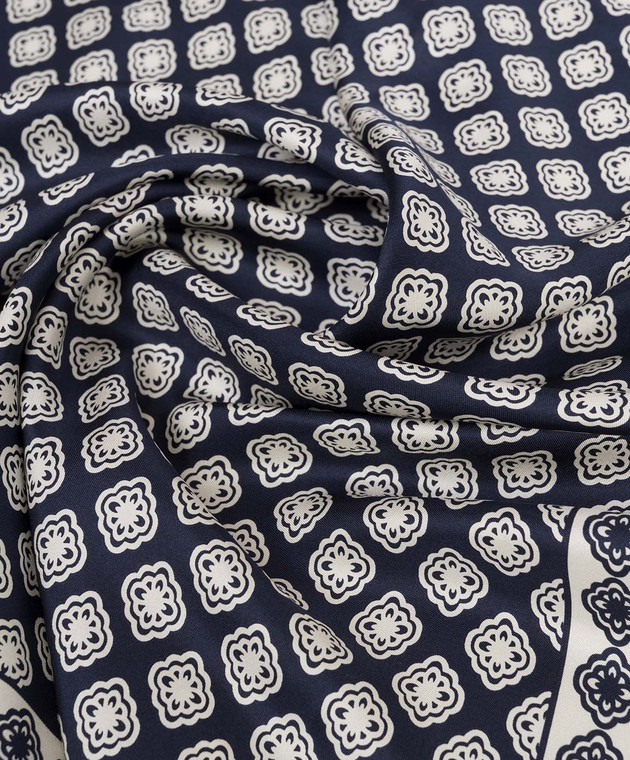 Max Mara Weekend Синий платок ONESTO из шелка в принт WKAONESTO изображение 3