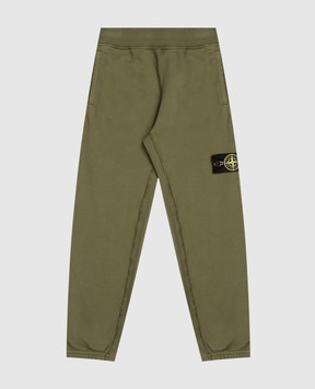 Stone Island Детские зеленые джоггеры с логотипом патча L2S166200003S0A201012