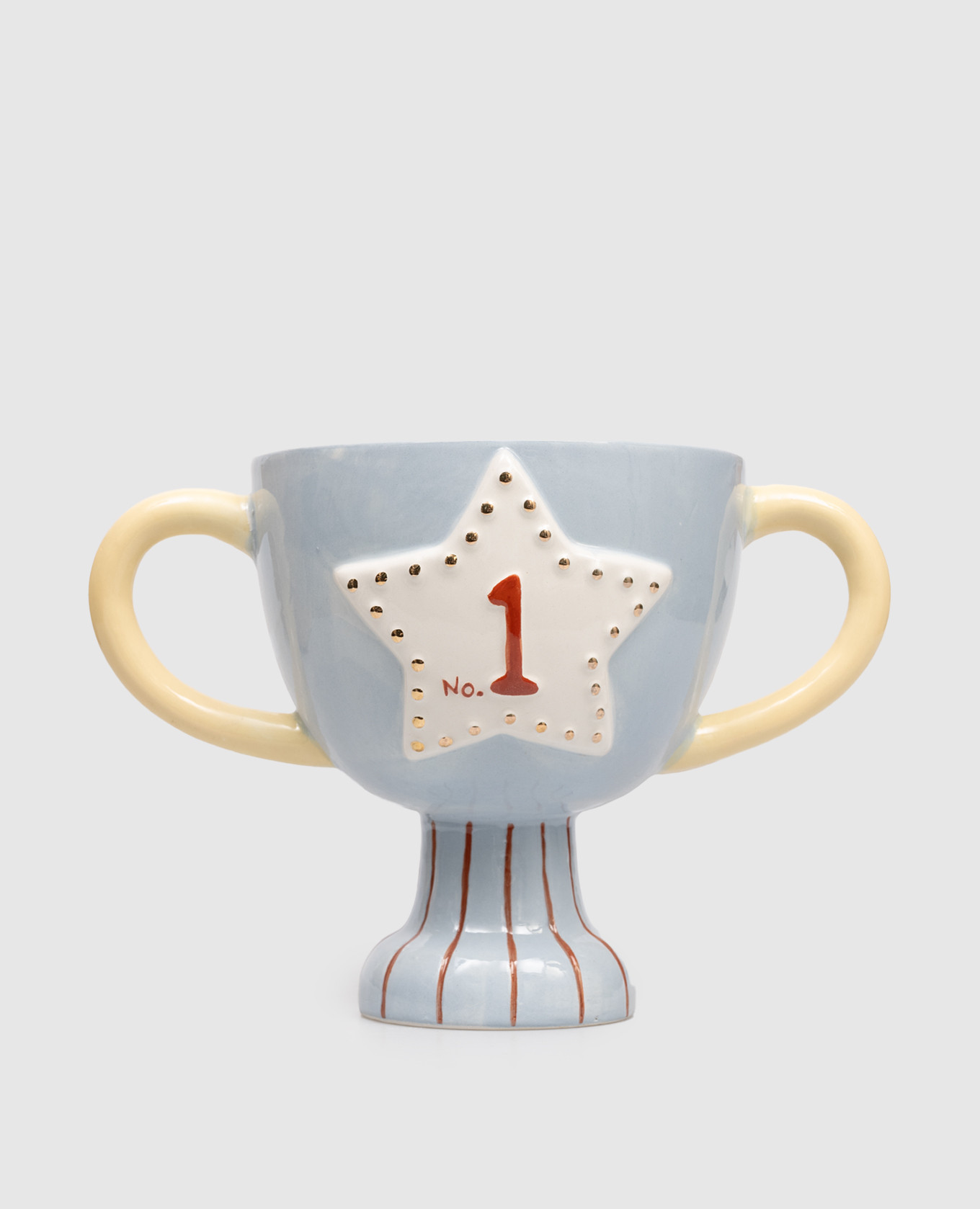 

Голубое керамическое кашпо Trophy, Голубой, Декор