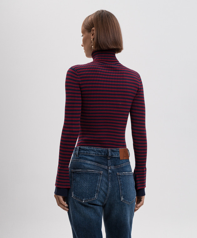 Twinset Бордовий гольф в смужку 262AP3250 зображення 4