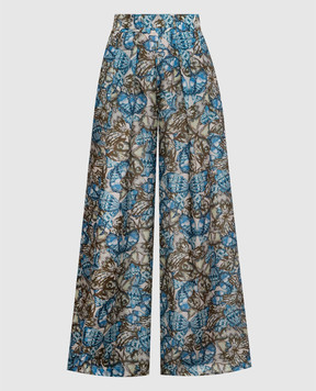 Momoni Штани Aspen із шовку в принт MOPA01902MO