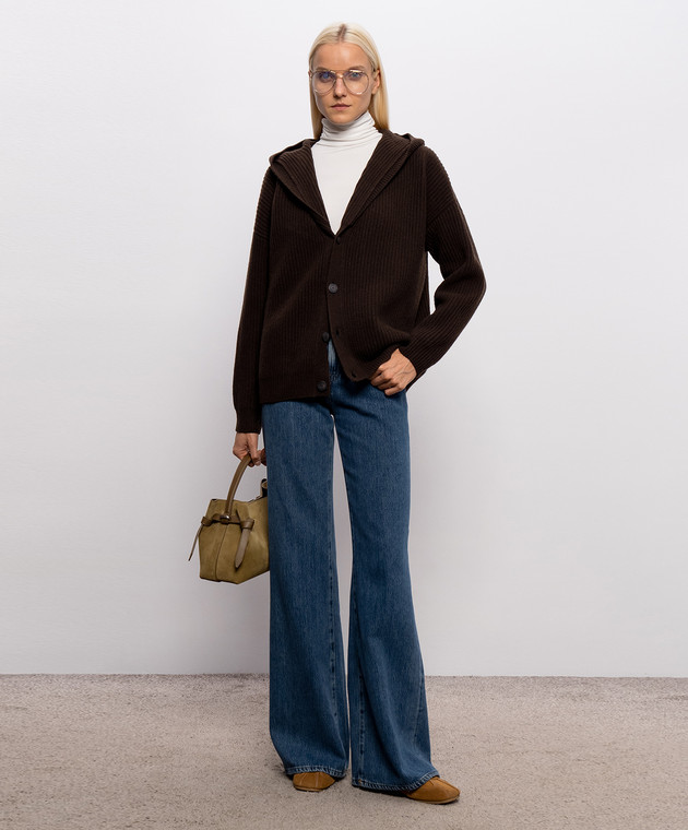 Dondup Коричневый кардиган из шерсти DT459M01029D002 изображение 2