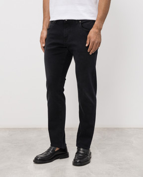 Dolce&Gabbana Чорні джинси з пластиною логотипа GY07CDG8OX1