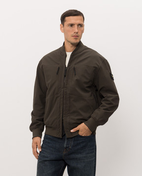 Stone Island Коричневый бомбер с патчем логотипа L2S15Q100006S0B22