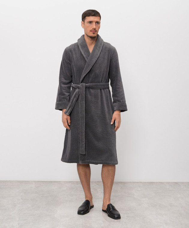 Hamam Серый махровый халат PERA PERABATHROBE изображение 3