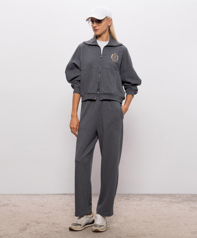 Brunello Cucinelli Сірі спортивні штани MN05NB2X99 зображення 2