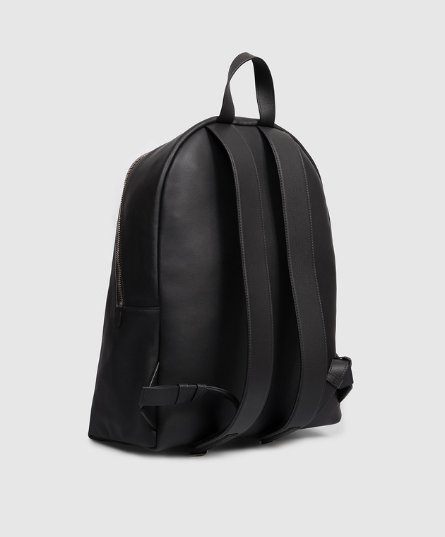 Tom Ford Черный кожаный рюкзак с принтом логотипа H0735LCL606Y изображение 3