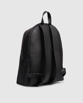Tom Ford Черный кожаный рюкзак с принтом логотипа H0735LCL606Y