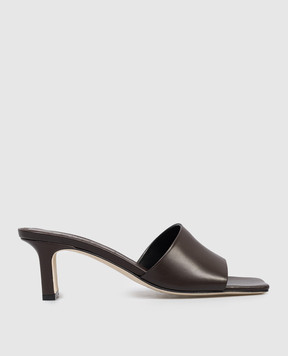 Aeyde Коричневі шкіряні мюлі Jessie HS0682001003126