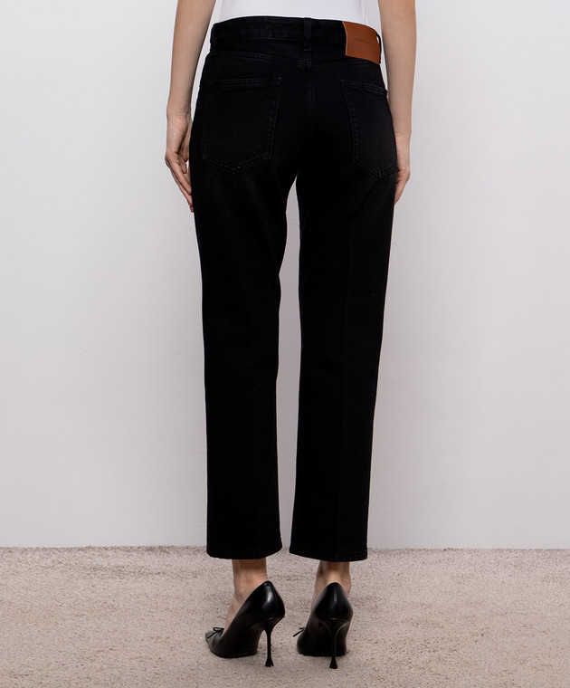 Victoria Beckham Черные джинсы с эффектом потертости 1326DJE007322A изображение 4