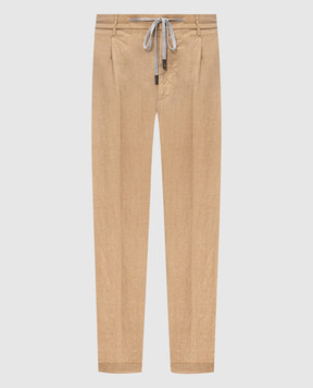 Peserico Штани бежеві з льону R54274T00D02494