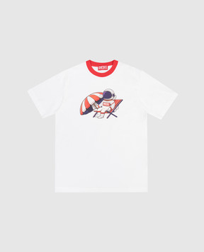 Diesel Дитяча біла футболка Mtspacy J0273900YI9