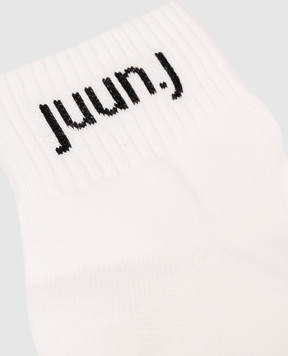 Juun.j Белые носки с узором логотипа JC63KTP521
