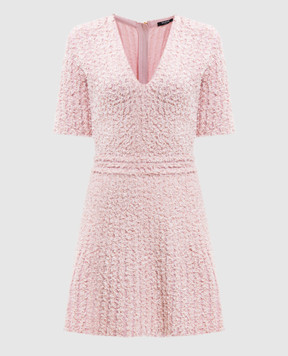 Balmain Рожева твідова сукня GF0R7485KJ89