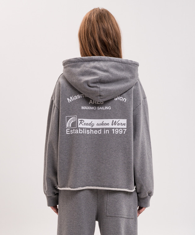 Maison Margiela MM6 Серые худи с брендовым принтом S62GU0151S25337 изображение 4