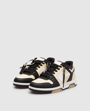 Off-White Кожаные кроссовки Out Of Office с контрастным логотипом OMIA189S26LEA008