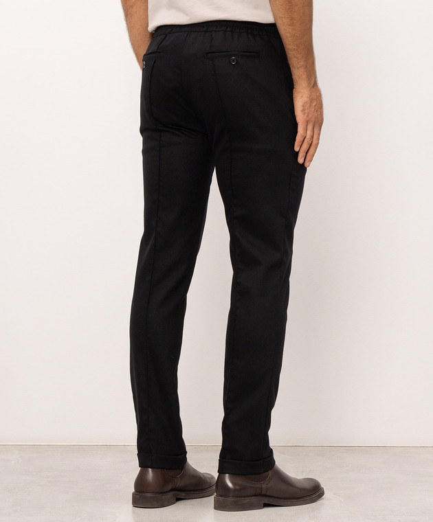 Doriani Cashmere Черные брюки из шерсти с отворотами P213T191F1T191 изображение 3