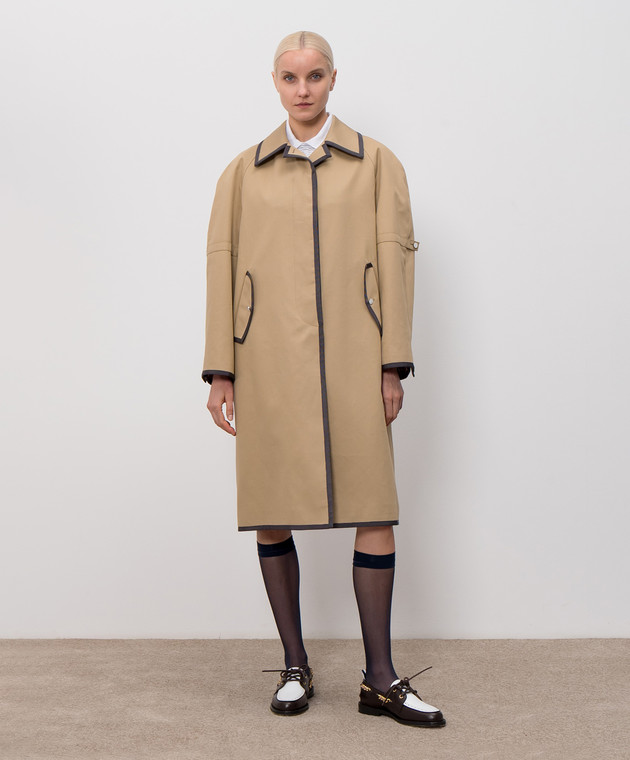 Thom Browne Бежевий плащ FOR114B07886 зображення 3