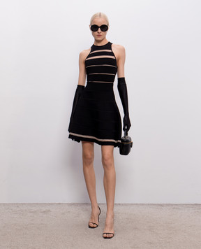 Balmain Чорна сукня міні GF0R5183KJ75