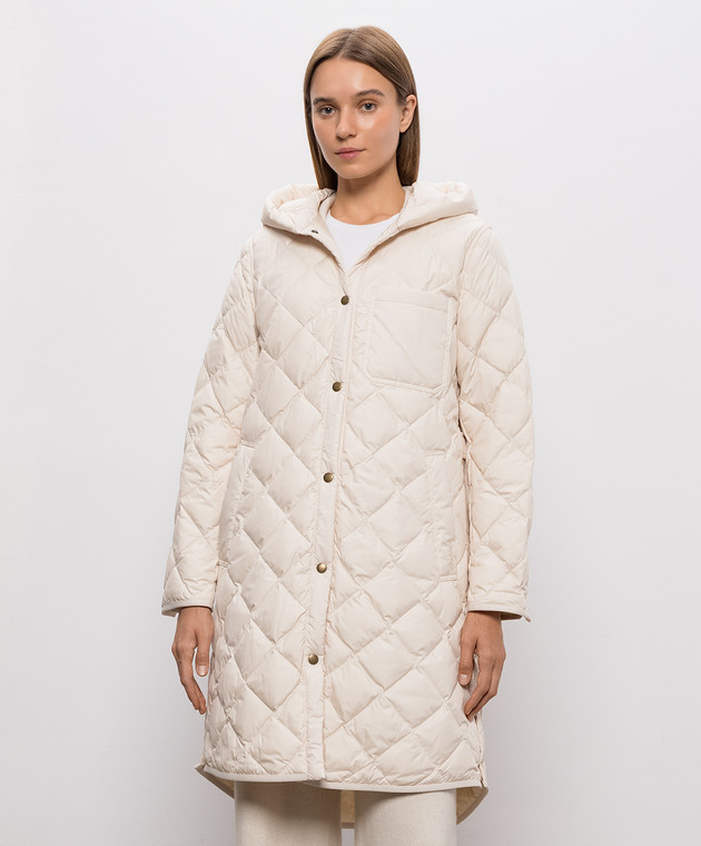 Woolrich Бежевий стьобаний пуховик CFWWOU2198FRUT2635 зображення 3