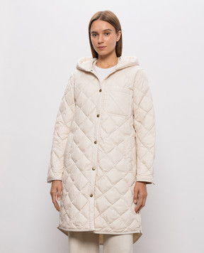 Woolrich Бежевий стьобаний пуховик CFWWOU2198FRUT2635
