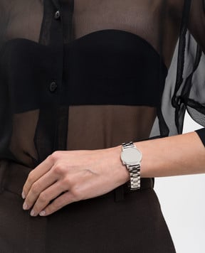 Maison Margiela MM6 Серебристый браслет в виде часов с зеркальцем SM7UY0101P8605