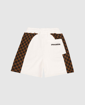 Sprayground Дитячі білі шорти Get Out з логотипом SPY1426EIVO
