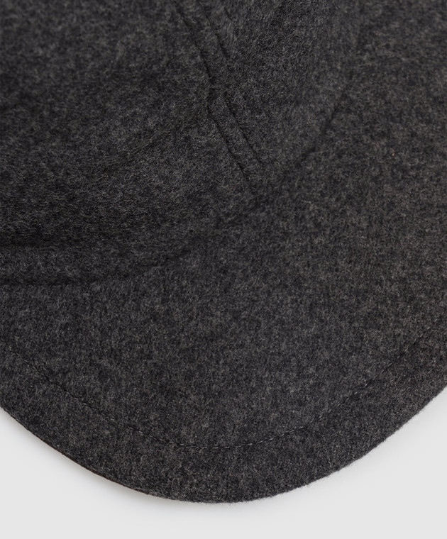 Doriani Cashmere Сіра кепка з вовни 191T125T125 зображення 4