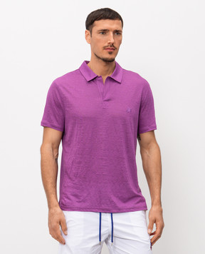Vilebrequin Фіолетове поло Pyramid з льону PYRE9O00