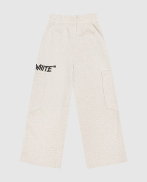 Off-White Детские серые спортивные штаны 44BCH00DF26F002
