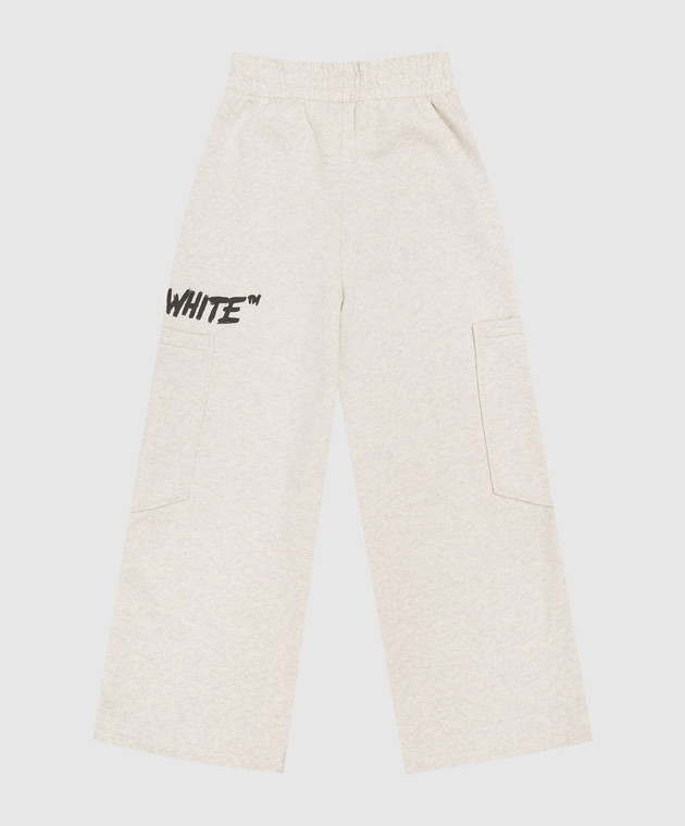 Off-White Детские серые спортивные штаны 44BCH00DF26F002 изображение 2