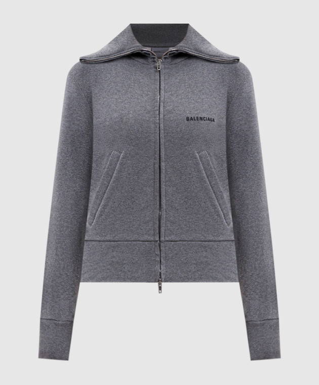 Balenciaga Серая меланжевая спортивная куртка A009S3TUVA4