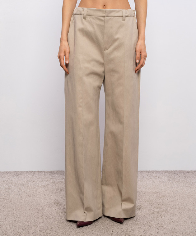 Brunello Cucinelli Бежеві штани ML120P9064 зображення 3