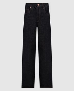Brunello Cucinelli Темно-синие джинсы с цепочкой мониль MP134P4108