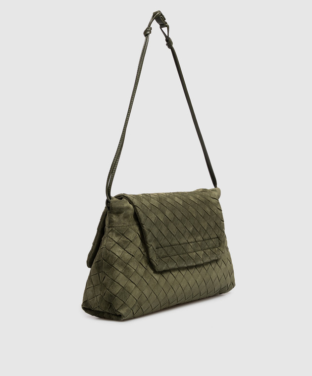 Bottega Veneta Зеленая замшевая сумка Giorno 857657V5ZZ0 изображение 3
