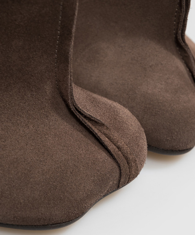 Maison Margiela MM6 Коричневые замшевые сапоги S59WW0123P6385 изображение 5