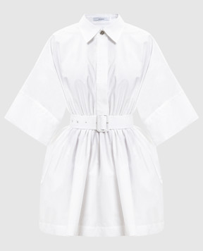 Givenchy Белое платье-рубашка мини с поясом BW22NE1634