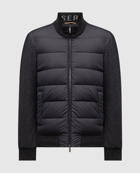 Peserico Серая пуховая куртка с шерстью R522070027B