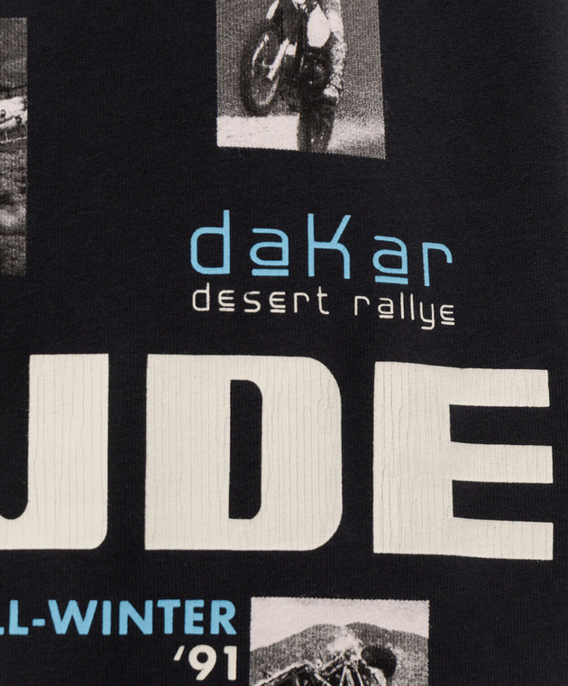 Rhude Черная футболка Winter 91 Rallye RHPF26TT03012 изображение 5