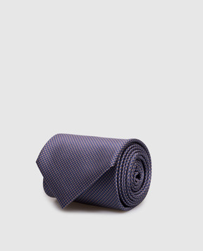 Stefano Ricci Фіолетова краватка із шовку у візерунок Luxury CXRS57508