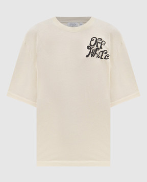 Off-White Жовта футболка з принтом логотипа 44MAA120S26J00M