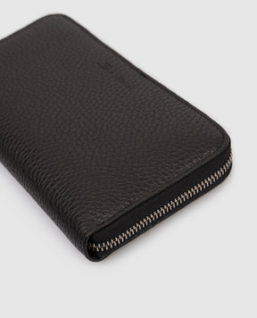 Santoni Черный кошелек с тиснением логотипа UFPPA2372FOAMML